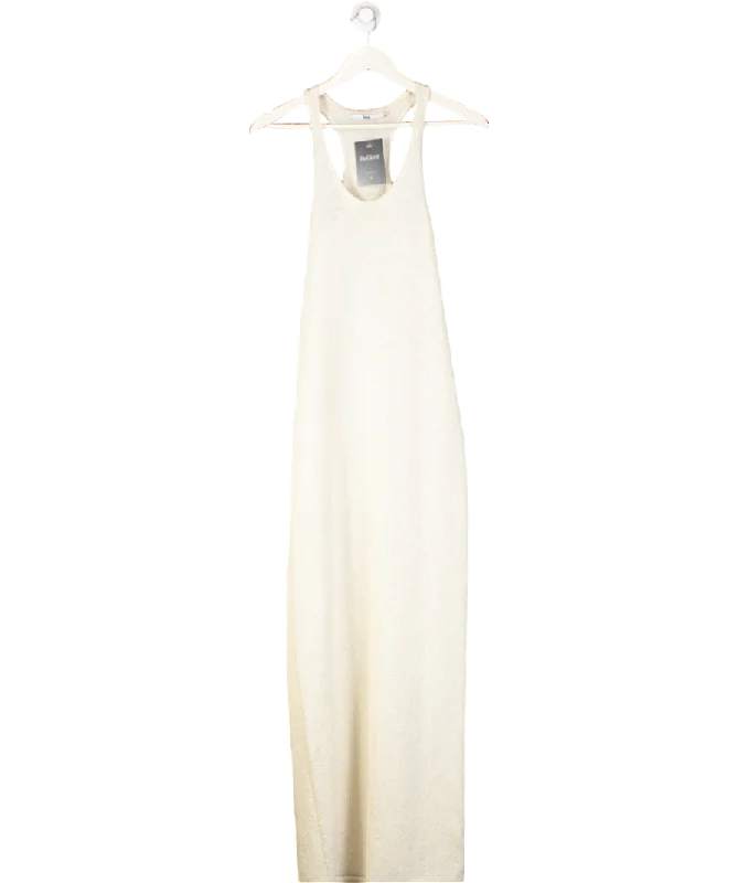 Tropical Island - Inspired Attire BOA Cream Scoop Neck Knit Maxi Dress UK XS