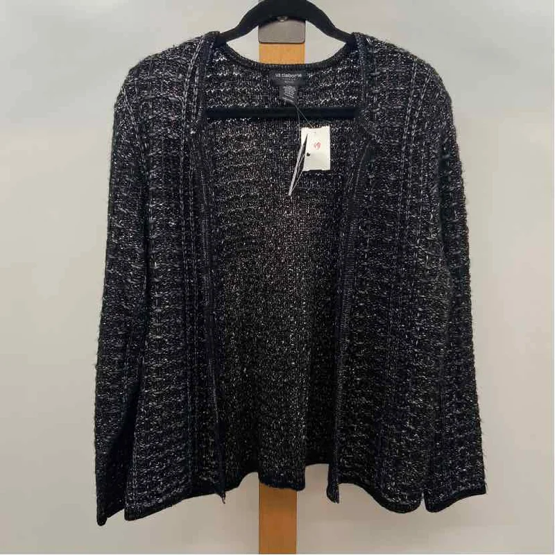 Quality Wear Liz Claiborne Women's Size XLP Black Textured Cardigan