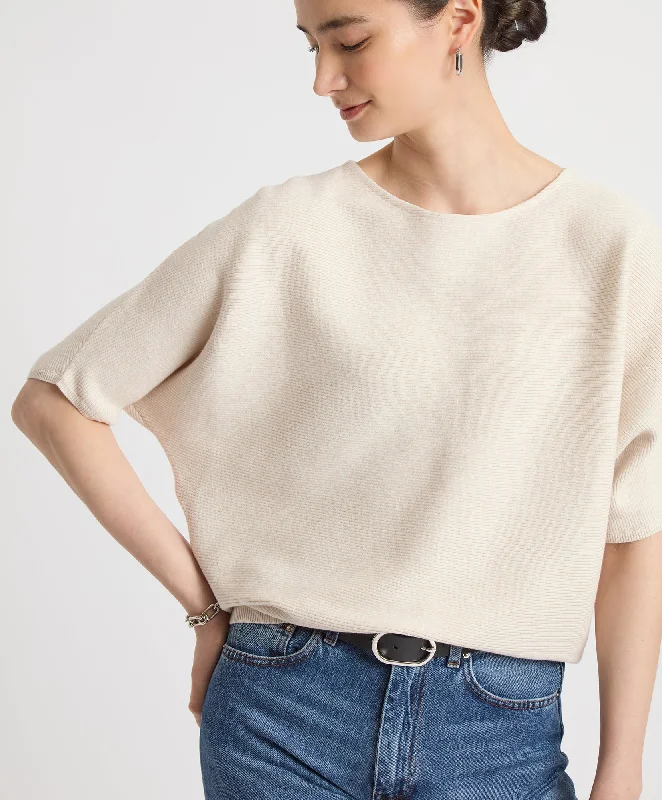 Discount Extravaganza Ribbed Short Sleeve Pullover