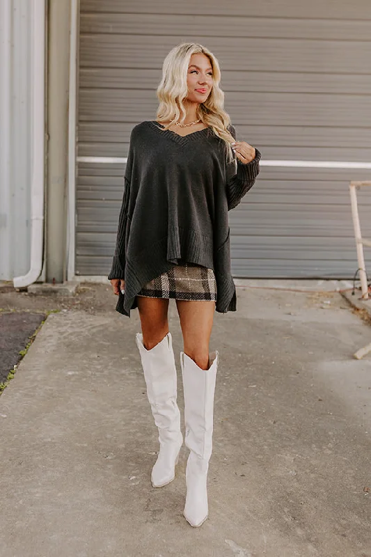 Great Prices On Feminine Styles Women's Vacation Garments Falling Leaves Knit Sweater in Black