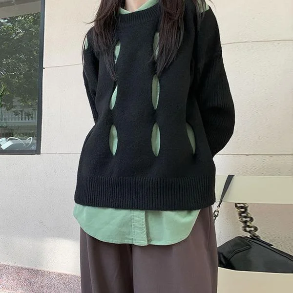 Fashion Essentials Women Pullover Winter Fashion The New O-neck Collar Long Sleeve Loose
