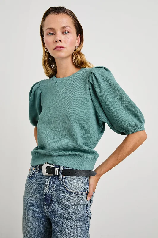 Minimalist Elegant CAMY SWEATSHIRT - STONE BLUE
