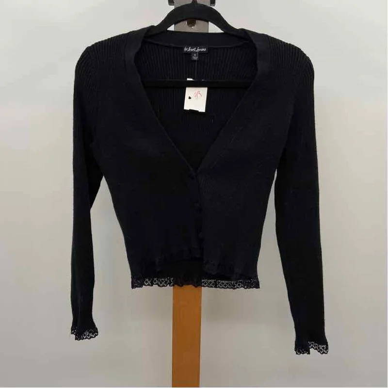 Chic Style for Love & Lemons Women's Size S Black Ribbed Cardigan