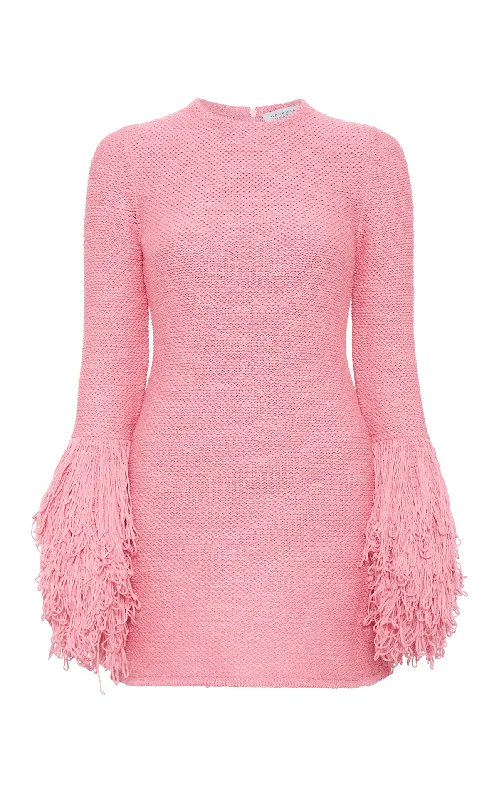 Luxe Women's Apparel Liam Knit Mini Dress in Rosa Cashmere Silk