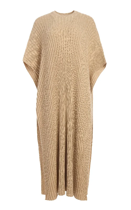 Best Sellers Taos Knit Poncho in Hay Merino Wool Cashmere