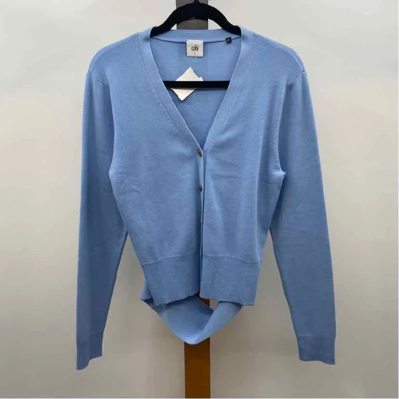 Unleash Your Trendy Side CABI Women's Size L Blue Solid Cardigan