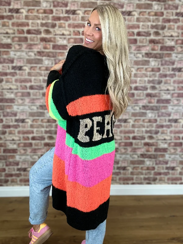 Chic Style, Always In Vogue Peace Out Knit Cardigan