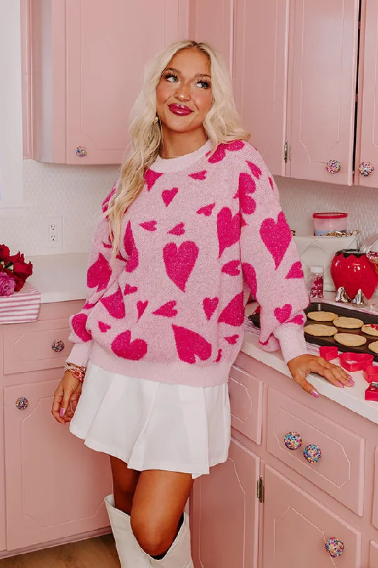 Flash Sale, Don't Miss Women's Transitional Apparel Chocolate Hearts Knit Sweater