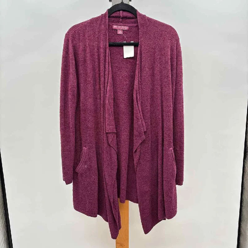 Current Trends Barefoot Dreams Women's Size S/M Wine Solid Cardigan