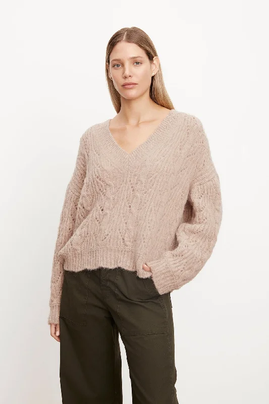 Now On Sale For Chic Urban Styles SADE ALPACA BLEND V-NECK SWEATER