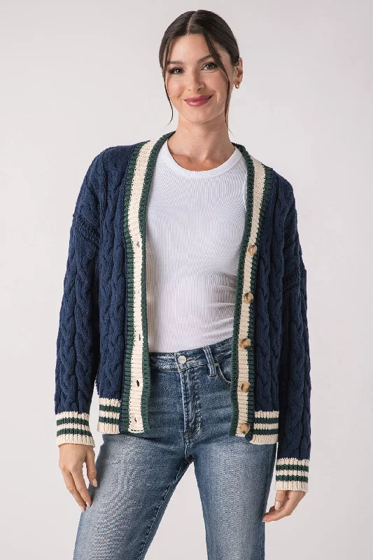 Exclusive Sale En Saison Spencer Cable Knit Cardigan