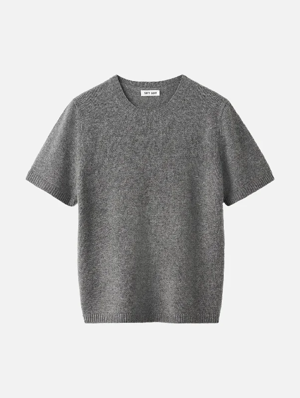 New Arrivals Chunky Cashmere T-Shirt in Grey