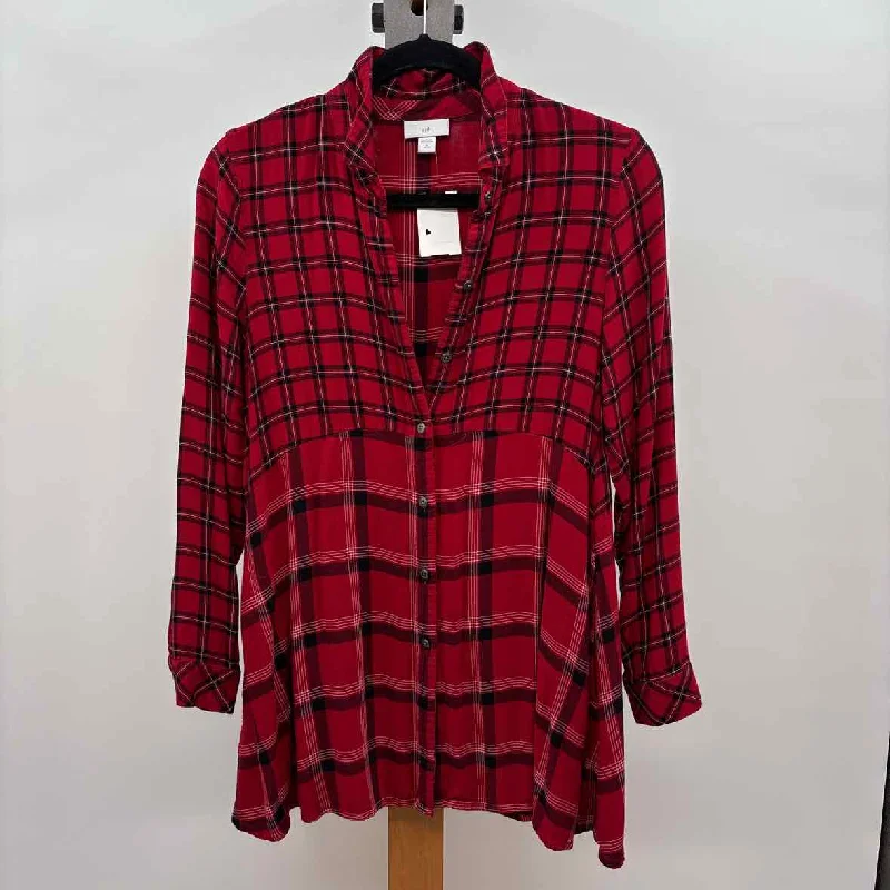 Wardrobe Refresh JJill Women's Size XSP Red Plaid Tunic