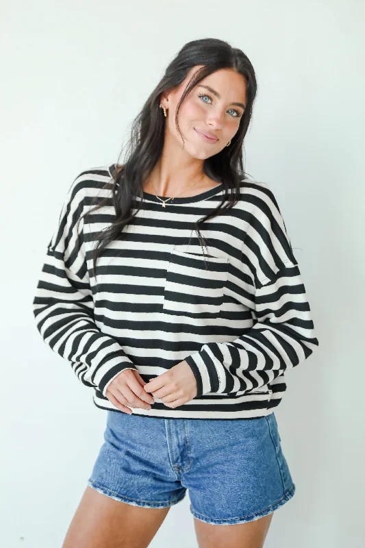 Versatile Outfits Signature Cutie Ivory Striped Pullover