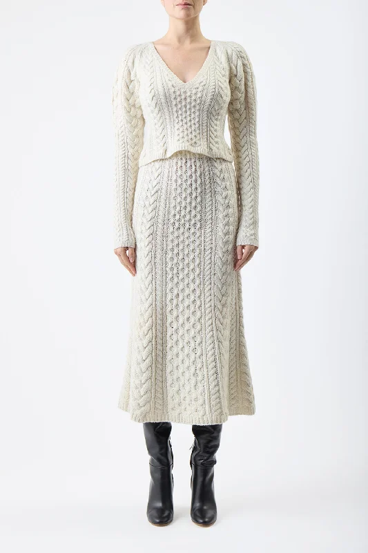 Flash Sale Fever Arwel Knit Sweater in Ivory Cashmere