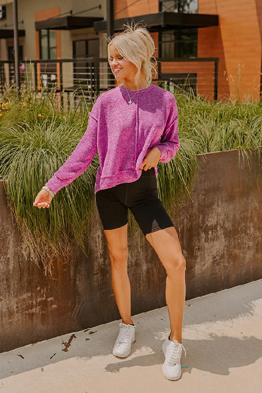 Timeless Elegant Women's Elegant Clothes Cozy Daydream Ultra Soft Sweater In Orchid