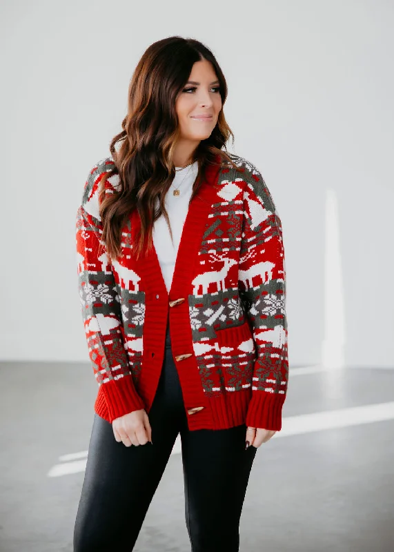 Flash Sale Starts Noel Button Front Cardigan
