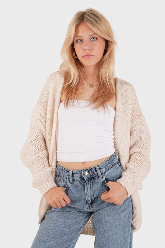 Vibrant Prints “Keep me warm" vest beige