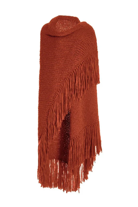 Limited Time Offer Lauren Knit Wrap in Copper Welfat Cashmere