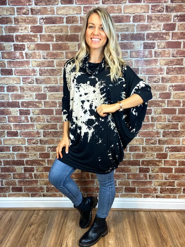 Attire Sale Snood Tunic Top- Splash Print