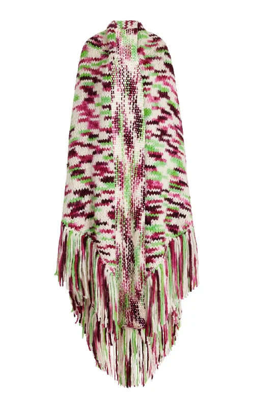 Trendy Women's Collection Lauren Knit Wrap in Space Dye Jewel Multi Welfat Cashmere