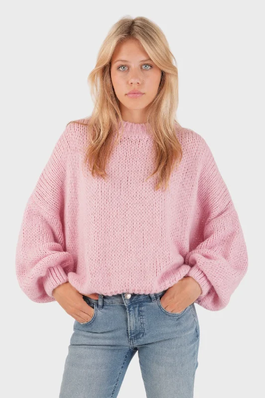 Effortless Style "Keep me warm" sweater baby pink