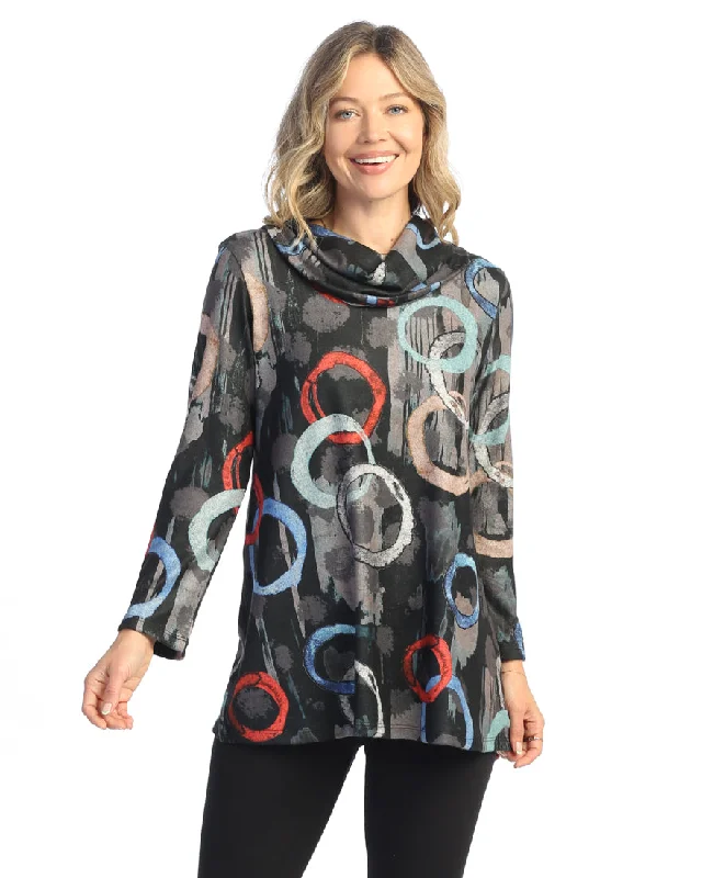 Refined Look “Lagoon” French Brushed Knit Mock Neck Tunic - FB4-1979