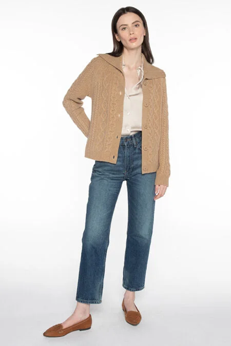 Unleash Your Trend Driven Style Kinross Cashmere Luxe Cable Cardigan