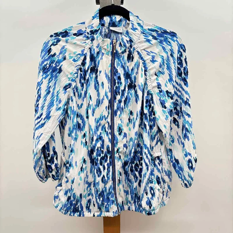 Coastal Beach - Inspired Style Chico's Women's Size S Blue Print Jacket