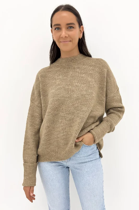 Trendy Women's Collection Women's Clothes For Outdoor Events Kirsha Jumper Tan