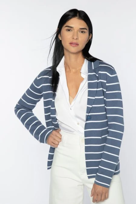 Low Price Special Kinross Cashmere Fitted Notch Collar Cardigan