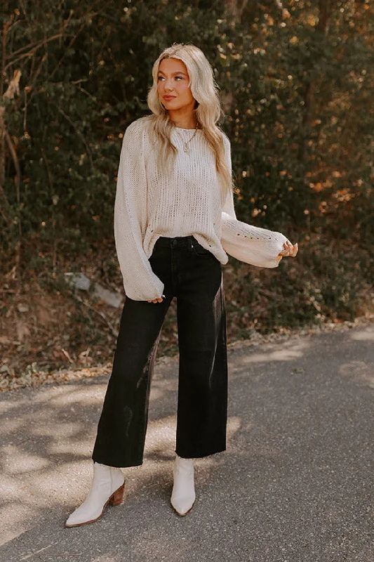 Feminine Elegance Unbeatable Discounts On The Latest Fashion Trends Cozy A La Mode Knit Sweater in Cream