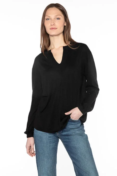 Season Offer Kinross Cashmere Split Neck Pullover