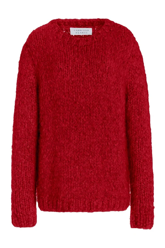 Seasonal Fashion Lawrence Knit Sweater in Red Welfat Cashmere