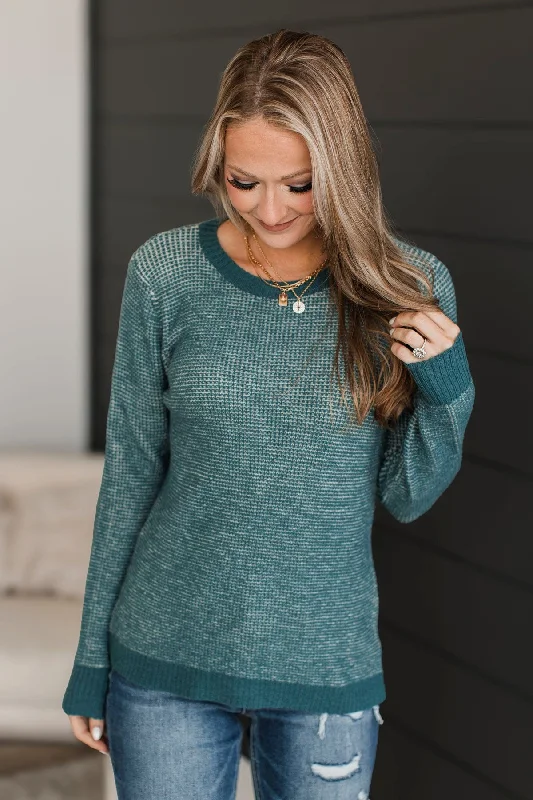 The Good Stuff Undeniable Chemistry Knit Sweater- Peacock
