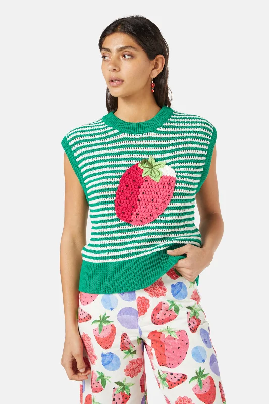 Trendsetting Threads Strawberry Patch Knit Vest