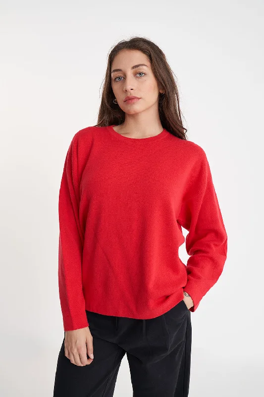 Bold Fashion Neve Cherry Merino Crew Jumper