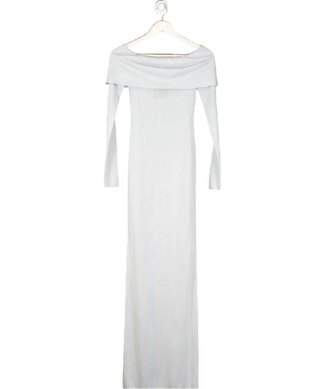 Nordic Minimalist Home Look NBD Grey Asha Knit Dress UK XS