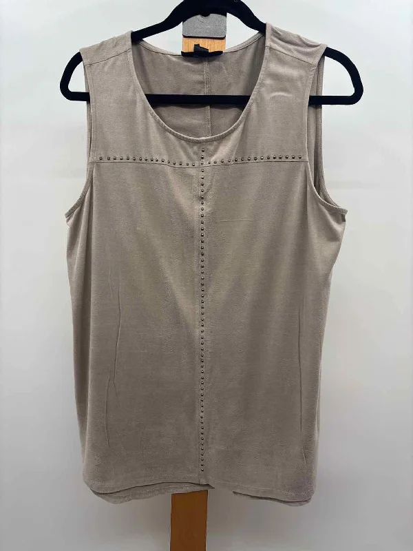 Comfort First Women's Fashion Style & Co. Women's Size M Tan Studs Tunic