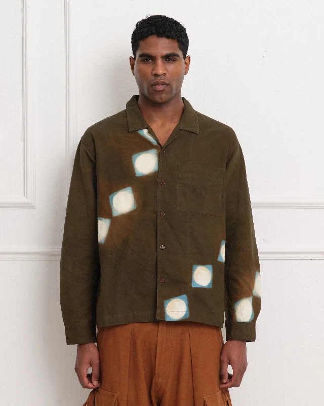 Trendy Threads Greetings Shirt LS - Brown Lunar