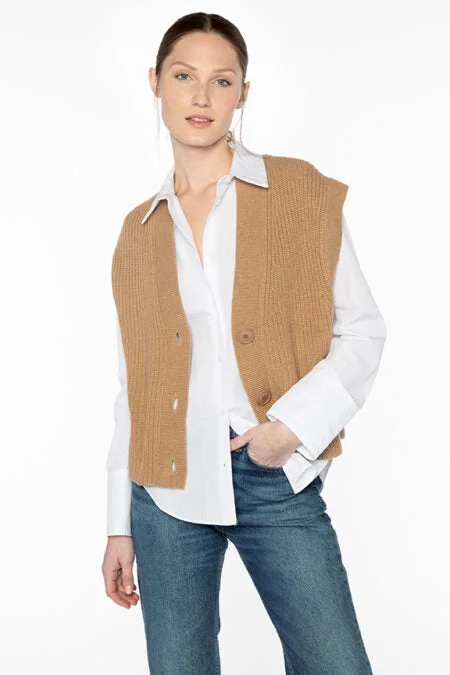 Buy More, Save More Kinross Cashmere Rib Button Vest