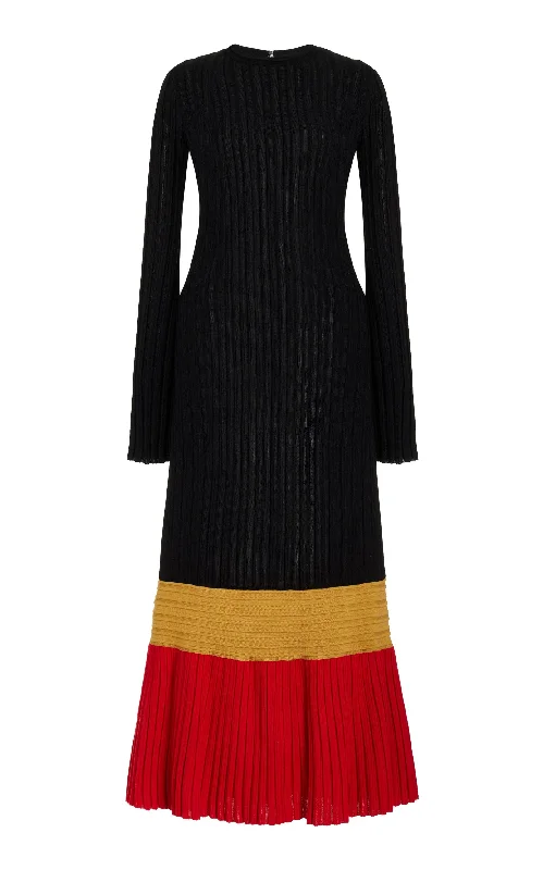 Limited Stock Fiona Knit Dress in Multi Cashmere Silk