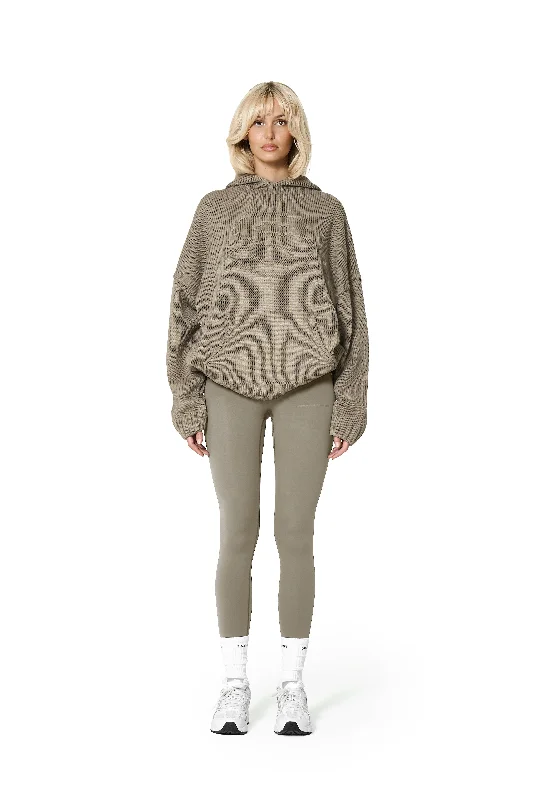 Refined Simplicity Seekers Knit Hoodie in Crypt