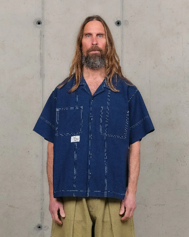 Fashion Deal Brake Shirt - Indigo Wonky-Wear