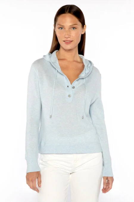 Vintage Inspired Fashion Sale Kinross Cashmere Textured Pullover Hoodie