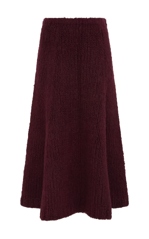 Casual Chic Peres Knit Midi Skirt in Dip Dye Sunrise Welfat Cashmere
