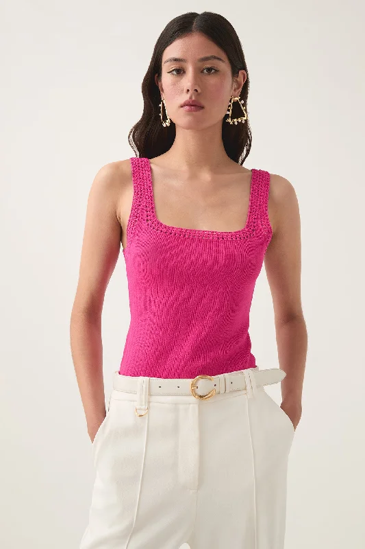 Weekend Exclusive Tazia Crocheted Edge Tank