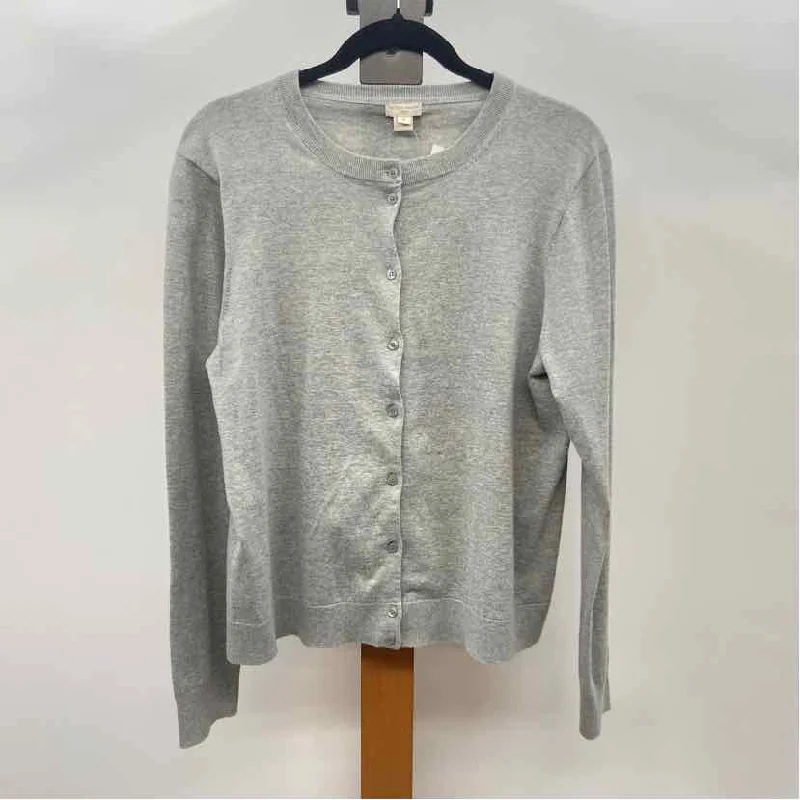 Holiday Glam J Crew Women's Size XL Gray Solid Cardigan