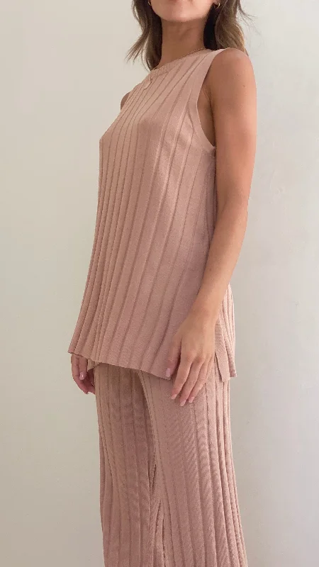 Seasonal Sale Megan Knit Top - Camel