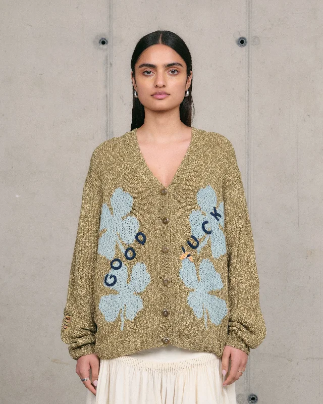 Trendy Clothing Sale Twinsun Knit Cardigan - Twisted Olive Luck
